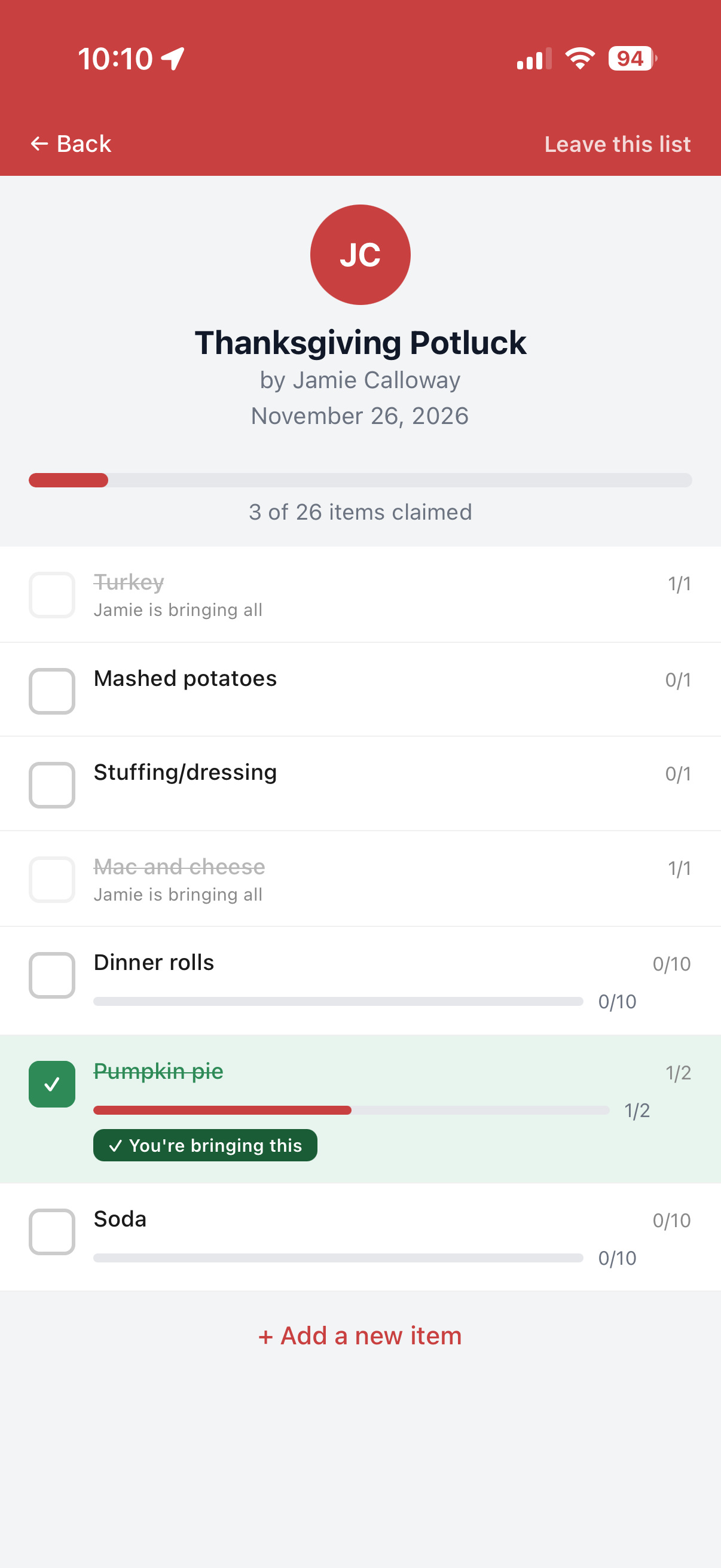 Bring & Share