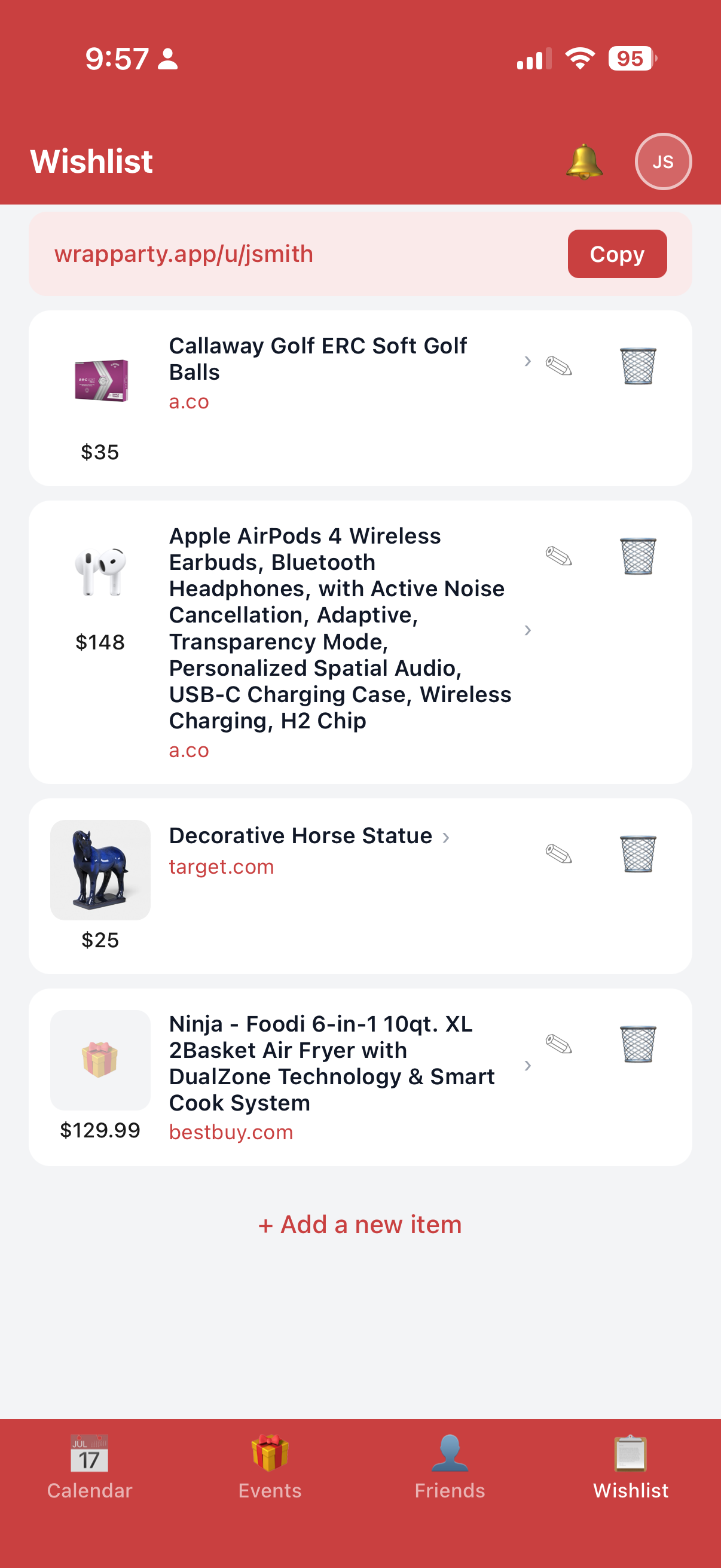 Your wishlist